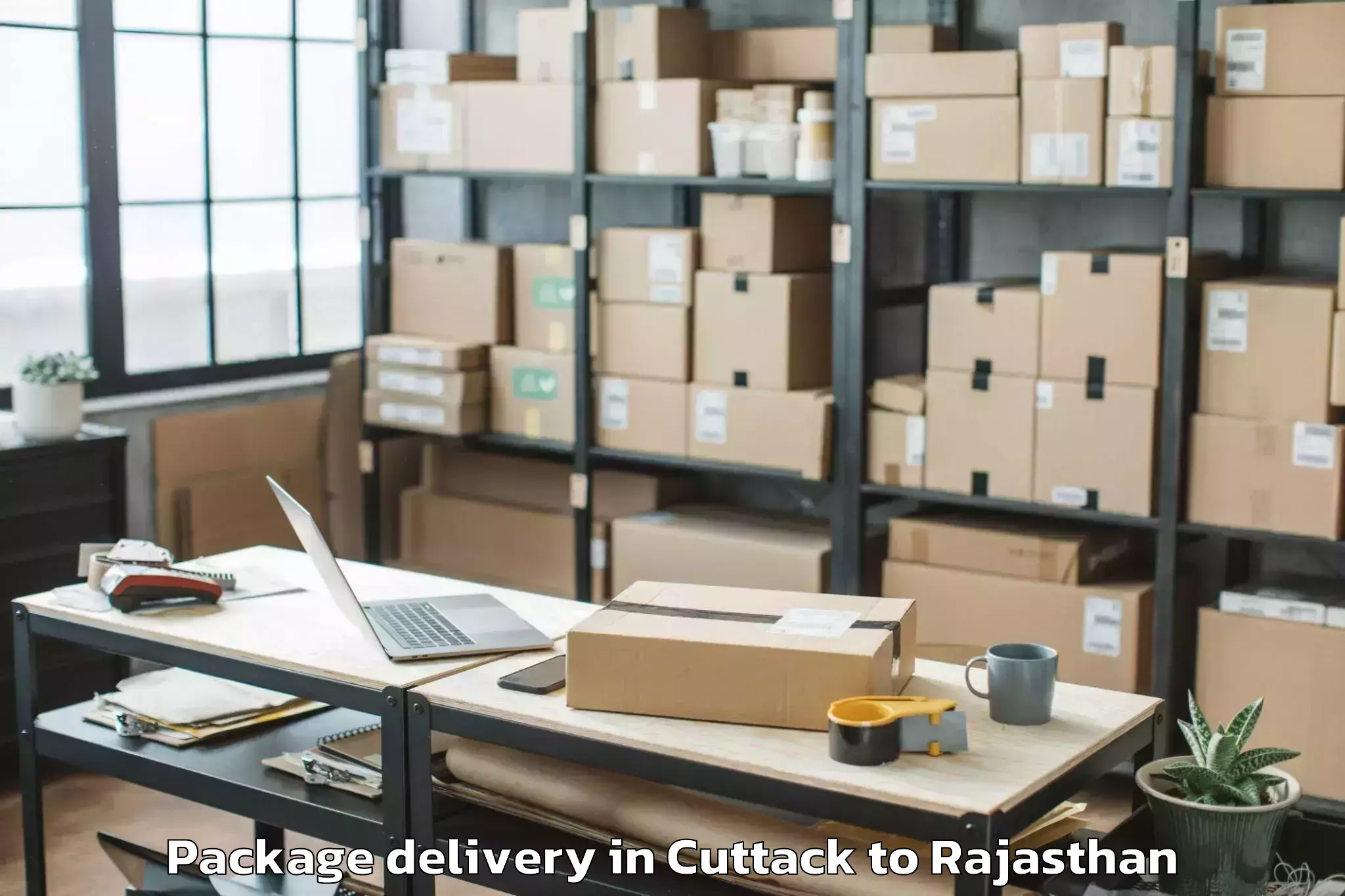 Top Cuttack to Opjs University Churu Package Delivery Available